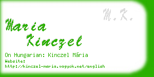 maria kinczel business card